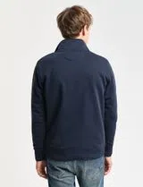 Sweatshirt com meio fecho Reg Shield Azul