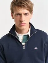 Sweatshirt com meio fecho Reg Shield Azul