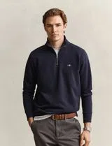 Sweatshirt com meio fecho Reg Shield Azul