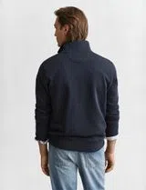 Sweatshirt com meio fecho Reg Shield Azul