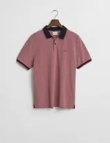 Pólo 4-Col Oxford Pique Vermelho