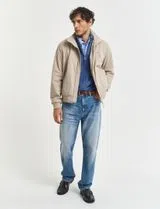 Cardigan de malha com fecho Azul