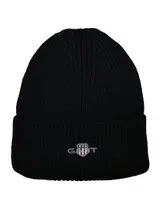 Black Small Archive Shield Beanie