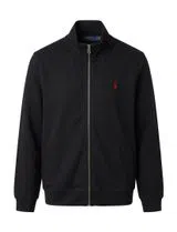 Knitted coat with zip Black