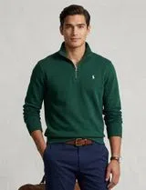 Pull en tricot avec demi-fermeture Éclair Vert