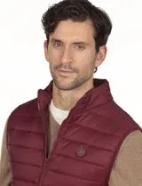 Regular Padded Vest Burgundy