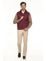 Regular Padded Vest Burgundy