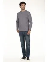Camisola logo Regular Cinzento
