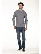 Camisola logo Regular Cinzento