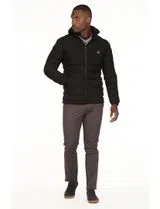 Chaqueta Con Capucha Regular Negra