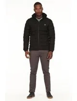 Chaqueta Con Capucha Regular Negra