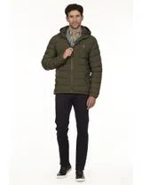Regular Hooded Jacket Green