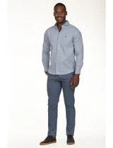 Chemise Gabardine Régulière Bleue
