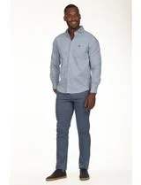Chemise Gabardine Régulière Bleue