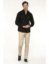 Camisa Gabardina Regular Preto