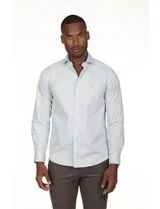 Regular Blue Gabardine Shirt