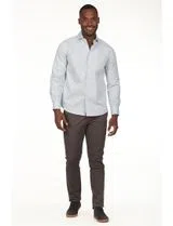 Regular Blue Gabardine Shirt