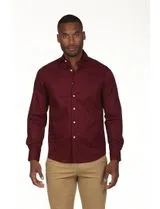 Regular Bordeaux Gabardine Shirt