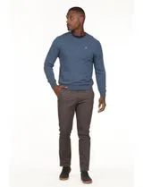 Jersey de Cuello Regular Azul