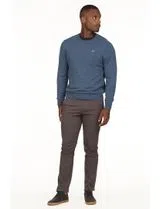 Jersey de Cuello Regular Azul