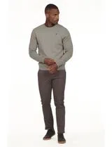 Regular Neck Gray Sweater