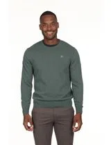 Regular Neck Green Sweater