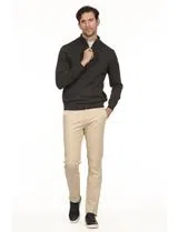Regular Half-Zip Sweater Dark Grey