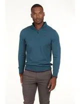 Jersey Azul con Media Cremallera Regular