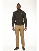 Camisola com meio fecho Regular Verde