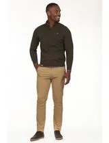 Camisola com meio fecho Regular Verde