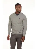 Regular V-Neck Sweater Gray
