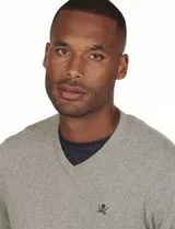 Regular V-Neck Sweater Gray