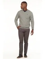 Regular V-Neck Sweater Gray