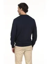 Regular V-neck Sweater Blue