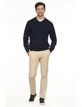 Regular V-neck Sweater Blue