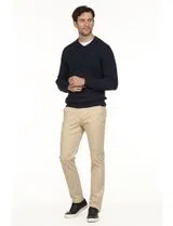 Regular V-neck Sweater Blue