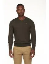 Jersey de cuello en V Regular Verde