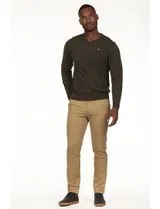 Jersey de cuello en V Regular Verde