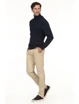 Regular Blue Turtleneck Sweater