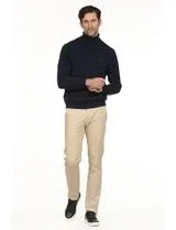 Regular Blue Turtleneck Sweater
