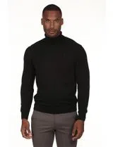 Camisola de gola alta Regular Preto