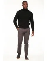 Camisola de gola alta Regular Preto