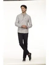 Camisa Oxford Regular Gris