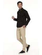 Camisa Oxford Regular Negra