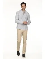Chemise Oxford Régulière Bleu-Blanc