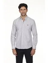 Regular Fit Blue-White Oxford Shirt