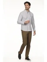 Camisa Oxford Regular Azul