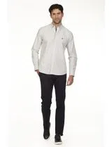 Camisa Oxford Regular Azul-Blanco