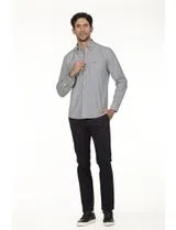 Chemise Oxford Régulière Bleu-Blanc