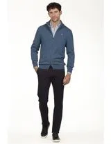 Cardigan Bleu avec Fermeture Standard
